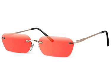 Heart-shaped sunglasses with pink lenses